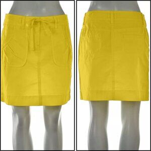 J. Crew Yellow Classic Twill Chino Skirt (size 2)
